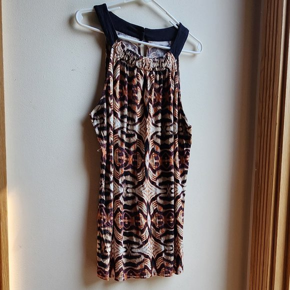 a.n.a Woman Animal Print Halter Tank Top Size 1X - Picture 2 of 16